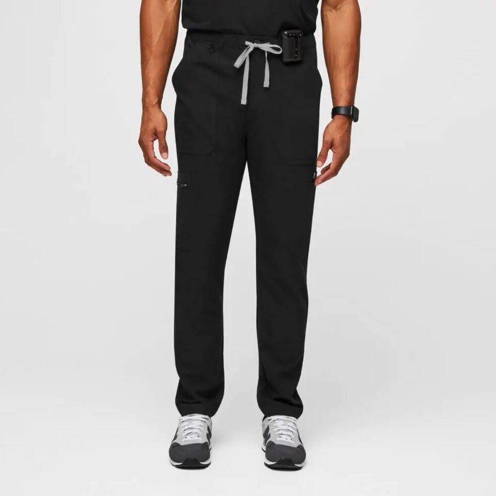 FIGS NWT Cairo Men's Zip Fly Cargo Scrub Pants in Black, size XL/T - Picture 4 of 11